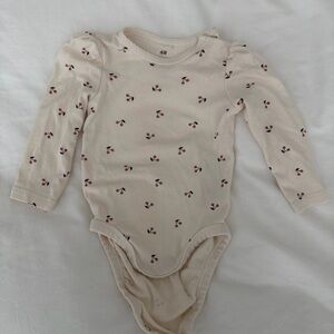 H&M Kids Bodysuit with Cherry Pattern